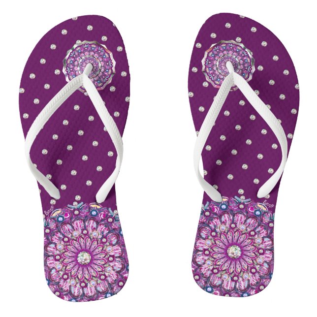 Kardinal Red Rosace Flip Flops (Fußbett)