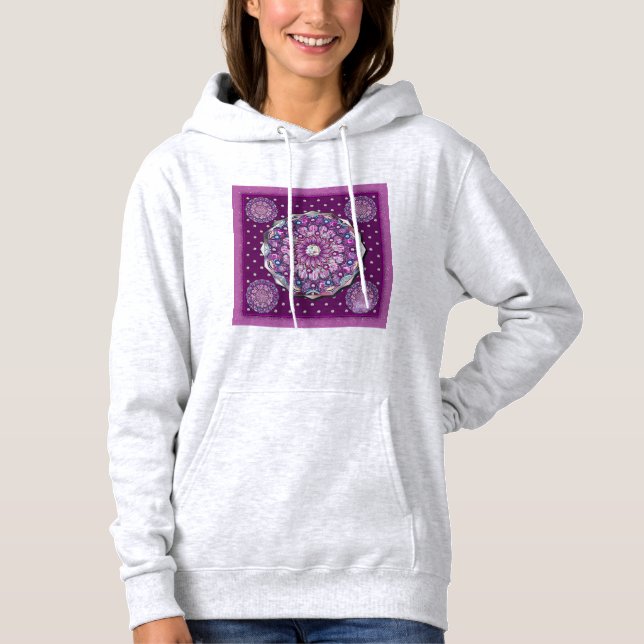 Kardinal Red Rosace Hoodie (Vorderseite)