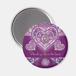 Kardinal Red Rosace Magnet