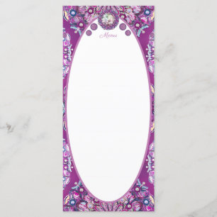 Kardinal Red Rosace Menükarte