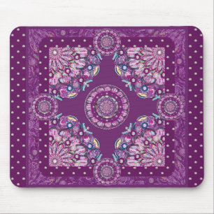 Kardinal Red Rosace Mousepad