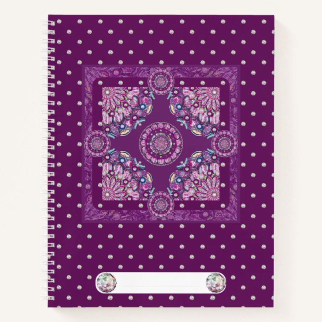 Kardinal Red Rosace Notizbuch (Vorderseite)