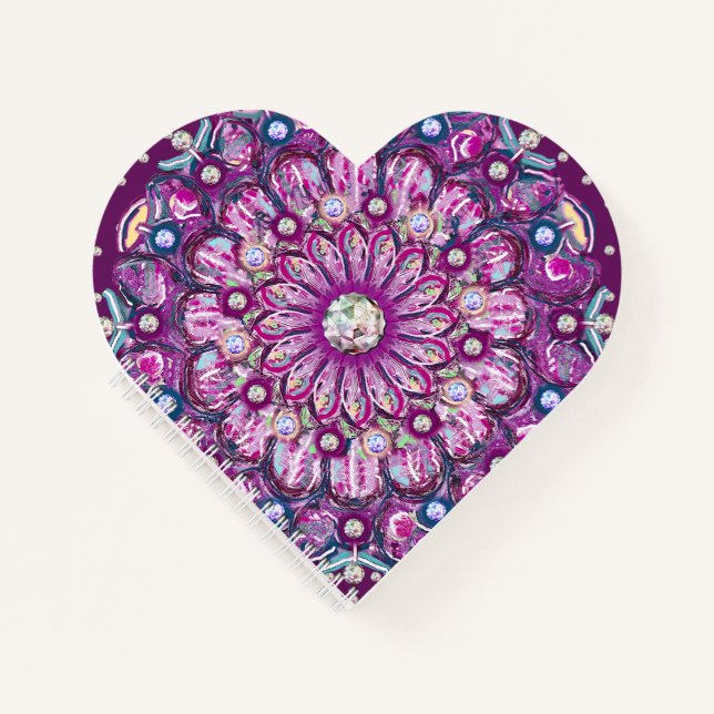 Kardinal Red Rosace Notizbuch (Vorderseite)