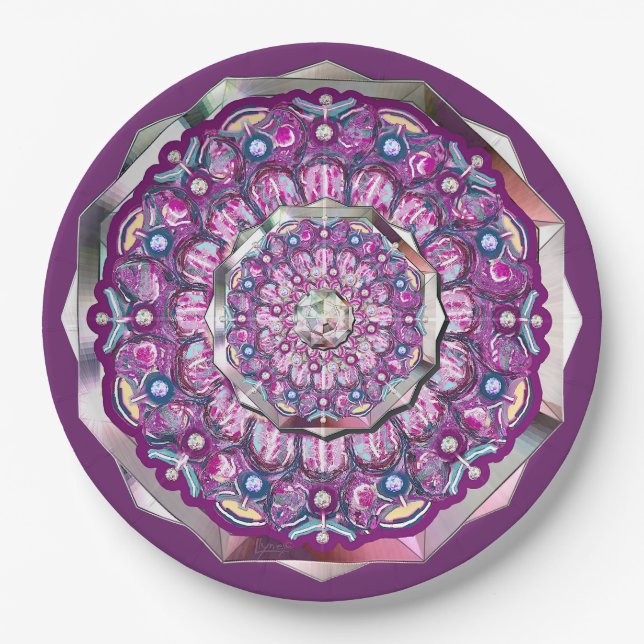 Kardinal Red Rosace Pappteller (Vorderseite)