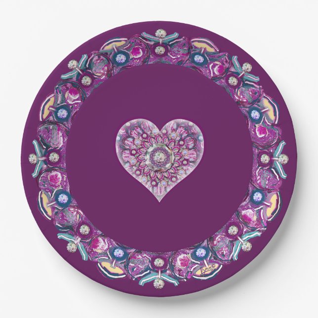 Kardinal Red Rosace Pappteller (Vorderseite)