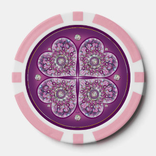 Kardinal Red Rosace Pokerchips