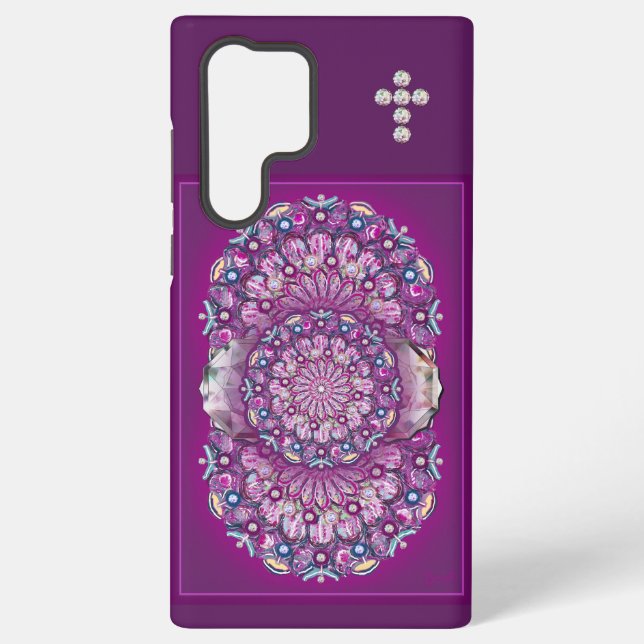 Kardinal Red Rosace Samsung Galaxy Hülle (Rückseite)