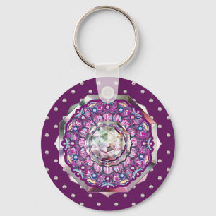 Kardinal Red Rosace Schlüsselanhänger