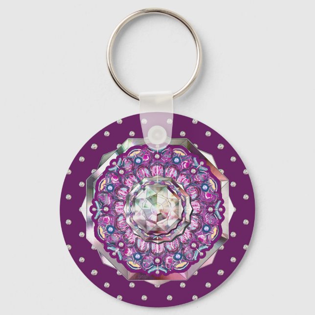 Kardinal Red Rosace Schlüsselanhänger (Vorderseite)