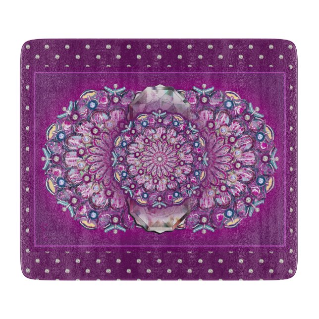 Kardinal Red Rosace Schneidebrett (Vorderseite)