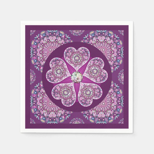 Kardinal Red Rosace Serviette (Vorderseite)