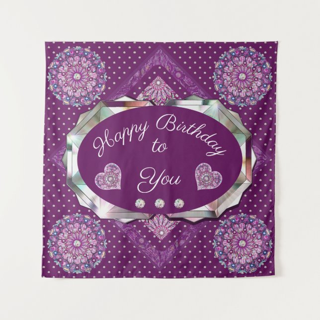 Kardinal Red Rosace Wandteppich (Vorderseite)