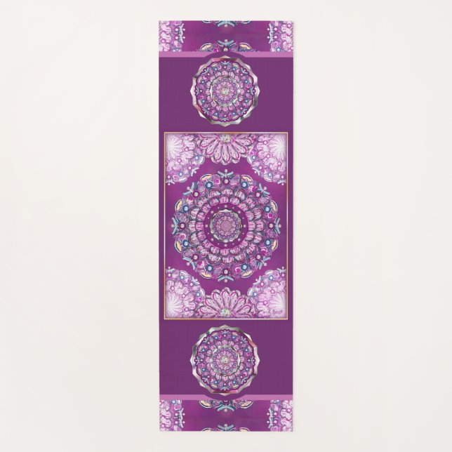 Kardinal Red Rosace Yogamatte (Vorderseite)