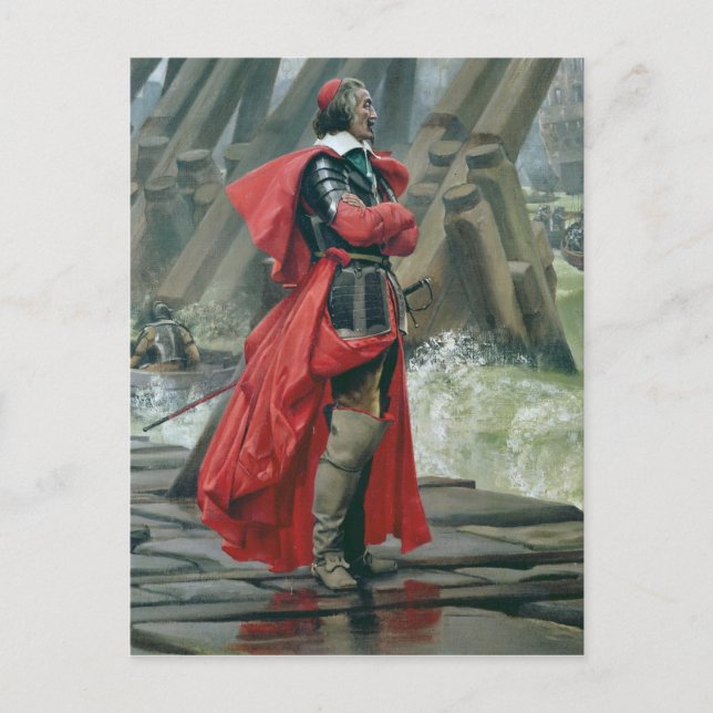 Kardinal Richelieu an der Meeresmauer in La Postkarte (Vorderseite)