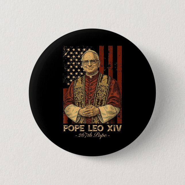 Kardinal Robert Francis Prevost Pope Leo Xiv Ameri Button (Vorderseite)