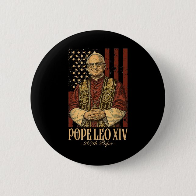 Kardinal Robert Prevost Papst Leo Xiv 1 Button (Vorderseite)