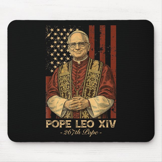 Kardinal Robert Prevost Papst Leo Xiv Amerikanisch Mousepad (Vorne)