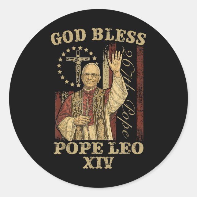 Kardinal Robert Prevost Pope Leo Xiv 2 Runder Aufkleber (Vorderseite)