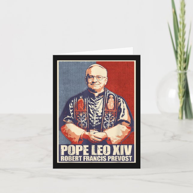 Kardinal Robert Prevost Pope Leo Xiv 4 Karte (Vorderseite)