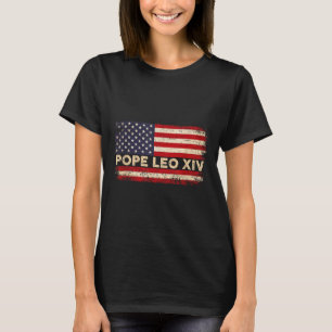 Kardinal Robert Prevost Pope Leo Xiv Fahne 2025 T-Shirt