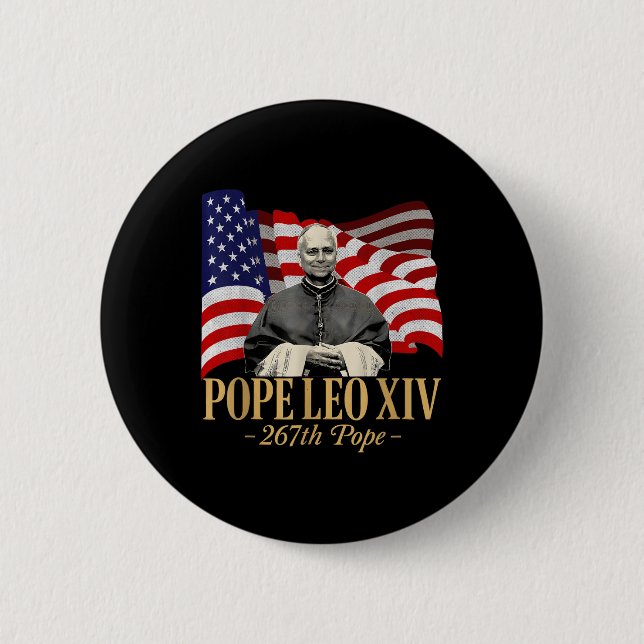 Kardinal Robert Prevost Shirt Papst Leo Xiv für Mä Button (Vorderseite)