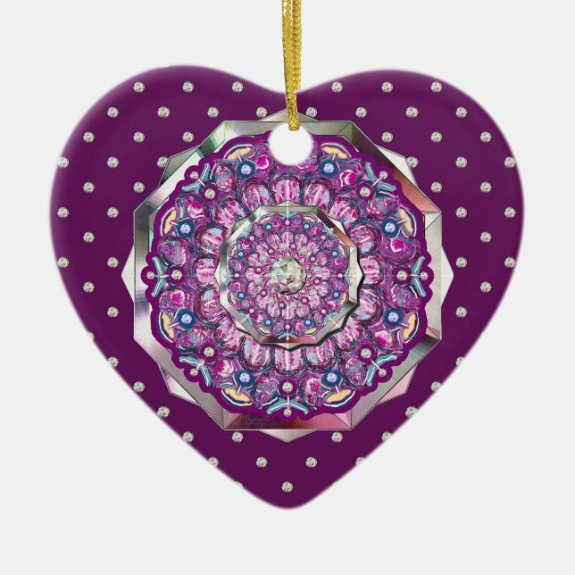 Kardinal Rosace Keramik Ornament (Vorne)