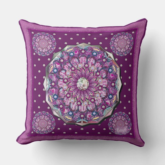 Kardinal Rosace Kissen (Vorderseite)