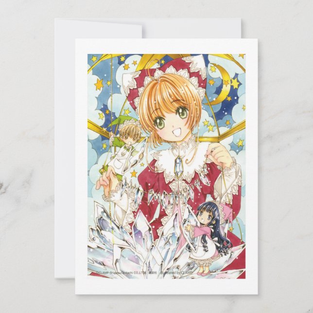Kardinal Sakura Sakura Kinomoto, Tomoyo und Syao Einladung (Vorderseite)