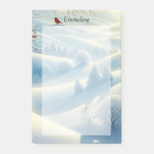 Kardinal Schnee Szene Schreibtisch Notizen - Post-