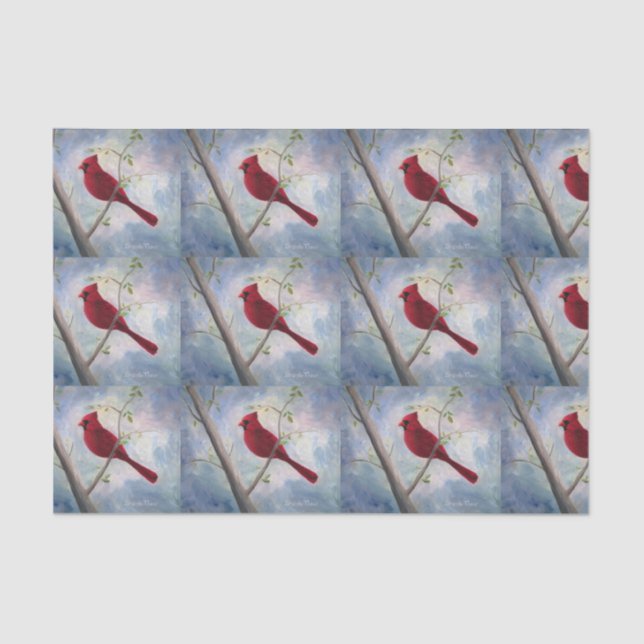 Kardinal Seidenpapier (Vorderseite)