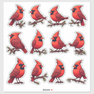 Kardinal & Singvogel für Kinder Dekoration & Baste Aufkleber