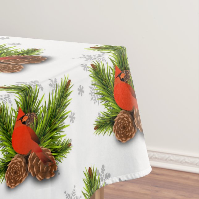 Kardinal songbird Christmas Holiday Tablecoth Tischdecke (Beispiel)