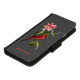Kardinal und Hummingbird Pink Lily Personalisiert iPhone Wallet Hülle (Unterseite)