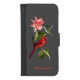 Kardinal und Hummingbird Pink Lily Personalisiert iPhone Wallet Hülle (Vorderseite)