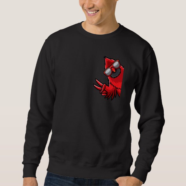 Kardinal-Vogelroter Kardinal von Seite 1 Sweatshirt (Vorderseite)