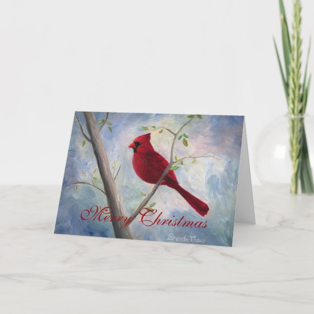 Kardinal Weihnachtsblankkarte Feiertagskarte (Vorderseite)