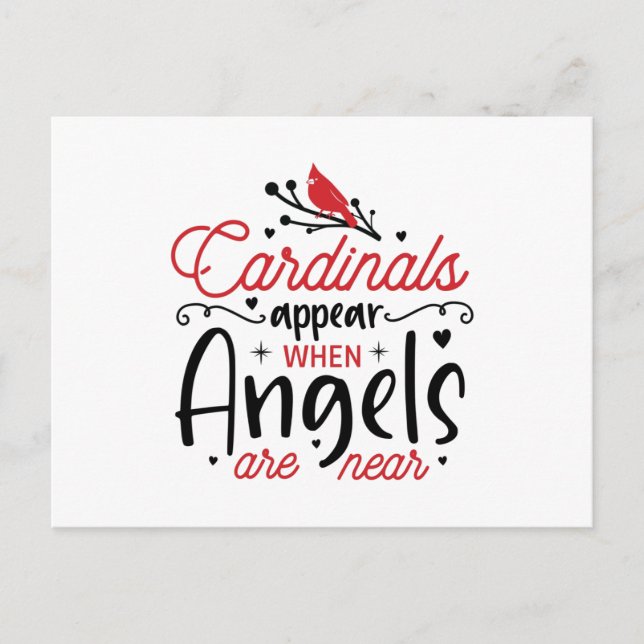 Kardinal wird angezeigt postkarte (Vorderseite)