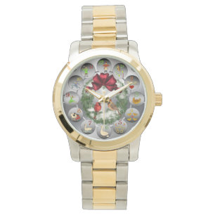 Kardinal Wreath ~ Die 12 Tage Weihnachten ~ Armbanduhr