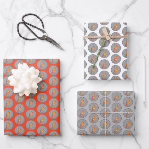 Kardinal zur Zweigmalerei - Originale Vogelkunst Geschenkpapier Set