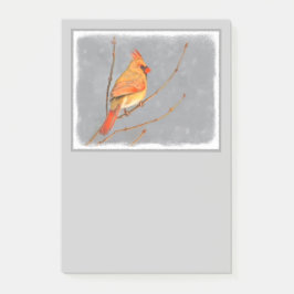 Kardinal zur Zweigmalerei - Originale Vogelkunst Post-it Klebezettel