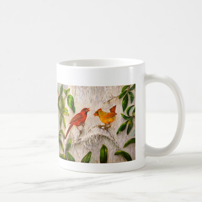 Kardinäle Gesang der Liebe Kaffeetasse (Rechts)