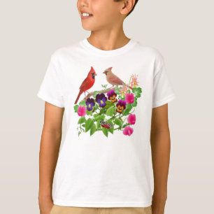 Kardinäle im Garten scherzt T - Shirt