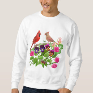 Kardinäle im Garten-Sweatshirt Sweatshirt