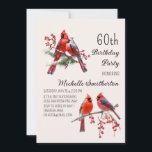 Kardinäle Schnee Wintervögel 60. Geburtstag Einladung<br><div class="desc">Schöne Rote Kardinal auf einer schneebedeckten Winterfeier 60. Geburtstagsfeier. Kontaktieren Sie mich,  um Hilfe bei Ihren Anpassungen zu erhalten oder um zusätzliche Matching oder Koordination von Zazzle Produkten für Ihre Feier zu beantragen.</div>