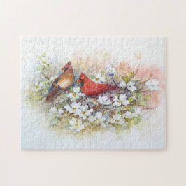 Kardinäle und Dogwood-Puzzle Puzzle