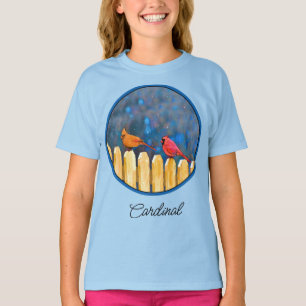 Kardinäle zur Zaunmalerei - Original Art T-S T-Shirt