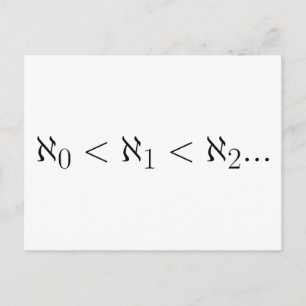 Kardinalität unendlicher Sets Postkarte