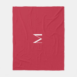 Kardinalrot monogrammiert fleecedecke