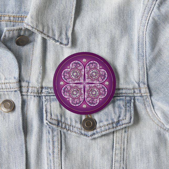 Kardinalrot Rosette Button (Beispiel)