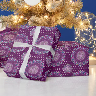 Kardinalrot Rosette Geschenkpapier